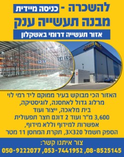 תמונה 3 ,מבני תעשיה להשכרה, הזגג 5 , אזור תעשייה דרומי  באשקלון