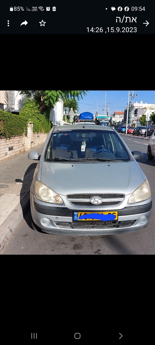 תמונה 1 ,יונדאי גטס החדשה FUN יד 2 2008 171000 ק"מ