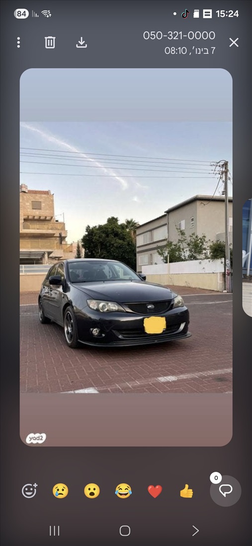 תמונה 1 ,סובארו B3 יד 3 2008 138000 ק"מ