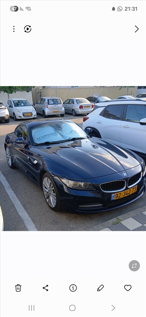 תמונה 2 ,ב.מ.וו Z4 יד 7 2011 169000 ק"מ