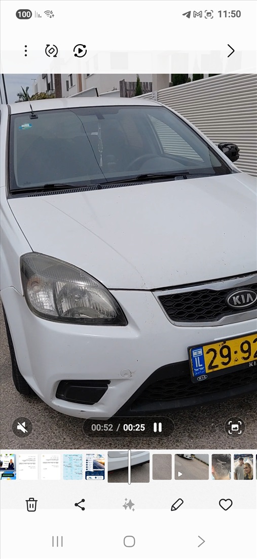 תמונה 1 ,קיה ריו יד 3 2010 174000 ק"מ