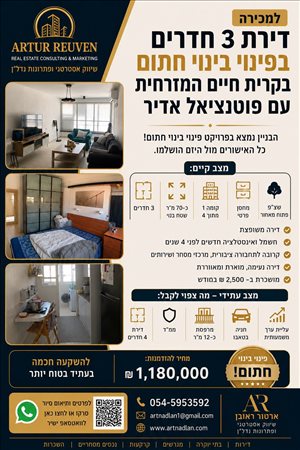 דירה למכירה 3 חדרים בחיפה יצחק בן צבי 
