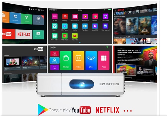 תמונה 7 ,BYINTEK U50 Pro -Smart Full HD למכירה בפרדס חנה-כרכור מוצרי חשמל  מקרן