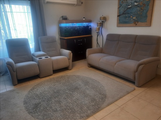 תמונה 1 ,סט ספה + כורסאות recliner למכירה בירושלים ריהוט  ספות