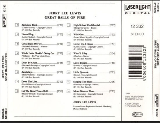 תמונה 2 ,Gerry Lee Lewis Great Balls of למכירה ברמת השרון אספנות  תקליטים ודיסקים