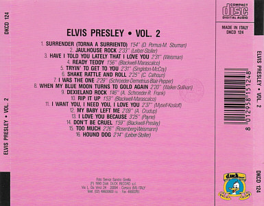 תמונה 2 ,Elvis Presley Vol 2 למכירה ברמת השרון אספנות  תקליטים ודיסקים
