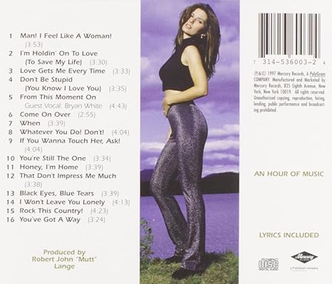 תמונה 2 ,Shania Twain Com On Over למכירה ברמת השרון אספנות  תקליטים ודיסקים