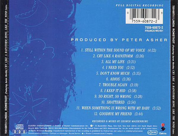 תמונה 2 ,Linda Ronstadt featuring Arron למכירה ברמת השרון אספנות  תקליטים ודיסקים