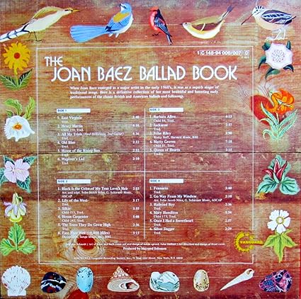תמונה 2 ,Joan Baez Ballad Book למכירה ברמת השרון אספנות  תקליטים ודיסקים