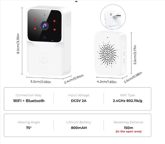 תמונה 1 ,מצלמת מסך לדלת wifi למכירה בפתח תקווה לבית  אחר