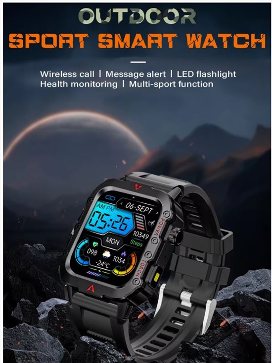 תמונה 1 ,LAXASFIT Men Sports SmartWatch למכירה בפתח תקווה תכשיטים  שעונים