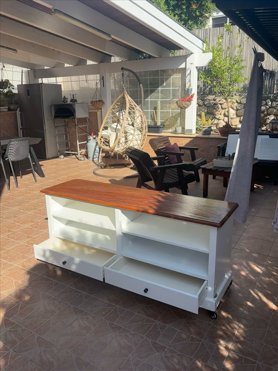 תמונה 2 ,מזנון עץ במראה כפרי מודרני למכירה בטבריה ריהוט  מזנון