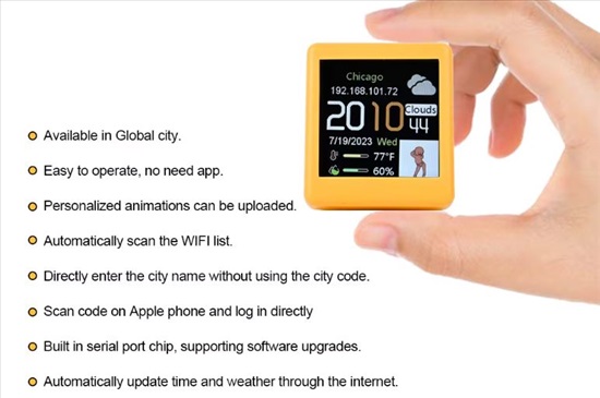תמונה 1 ,תחנת מזג אוויר Wifi חכמה ניידת למכירה בפתח תקווה מחשבים וציוד נלווה  שונות