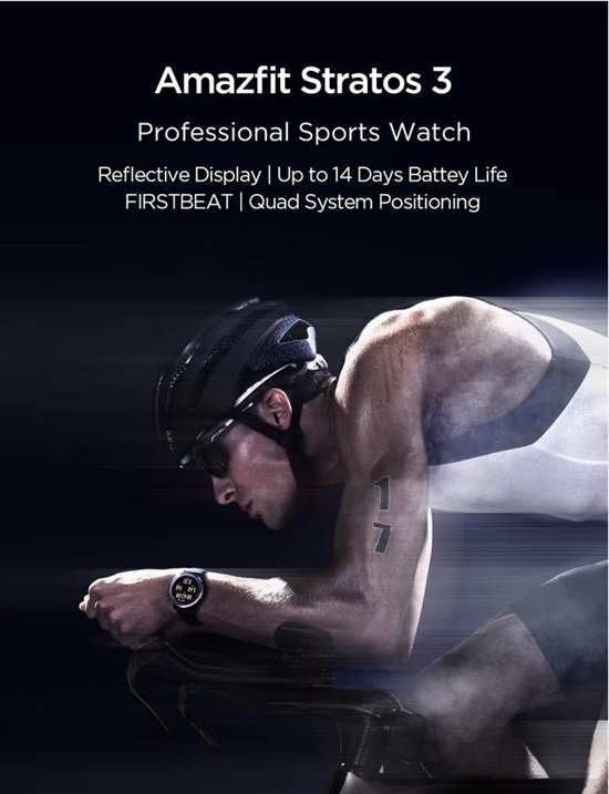 תמונה 1 ,Amazfit Smart Watch Stratos 3 למכירה בפתח תקווה סלולרי  שונות