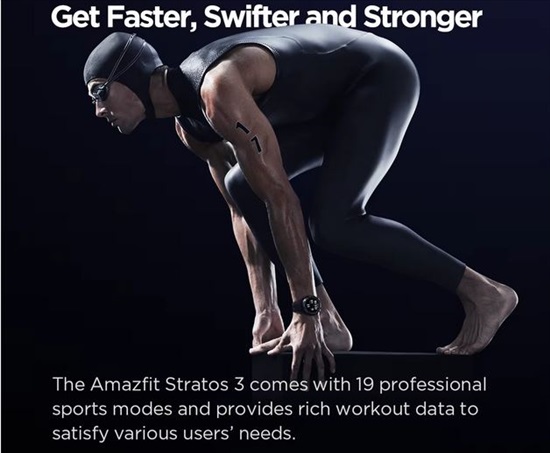 תמונה 4 ,Amazfit Smart Watch Stratos 3 למכירה בפתח תקווה סלולרי  שונות
