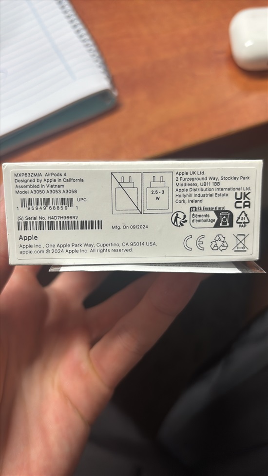 תמונה 2 ,Airpods 4 איירפודס 4 למכירה באריאל מוצרי Apple  אחר