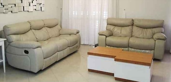 תמונה 2 ,סלון עור אמיתי 2+3 למכירה בבאר שבע ריהוט  סלון