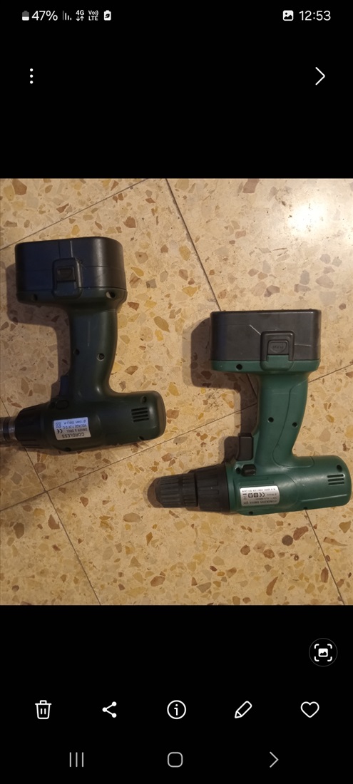 תמונה 1 ,2 מברגו נטענות  1 מקדחה  למכירה בפתח תקוה כלי עבודה  מברגה