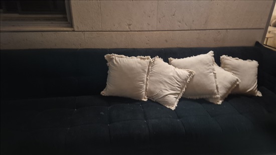 תמונה 1 ,ספה אורך 3 מטר שחורה במצב מצוי למכירה בנתניה ריהוט  סלון