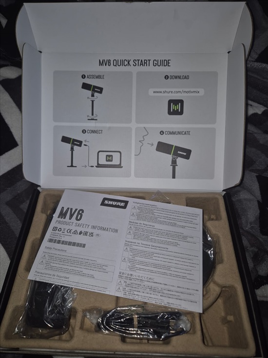 תמונה 3 ,מיקרופון - Shure MV6 למכירה במגדל העמק ציוד לדיג'יי ואולפנים  מיקרופונים
