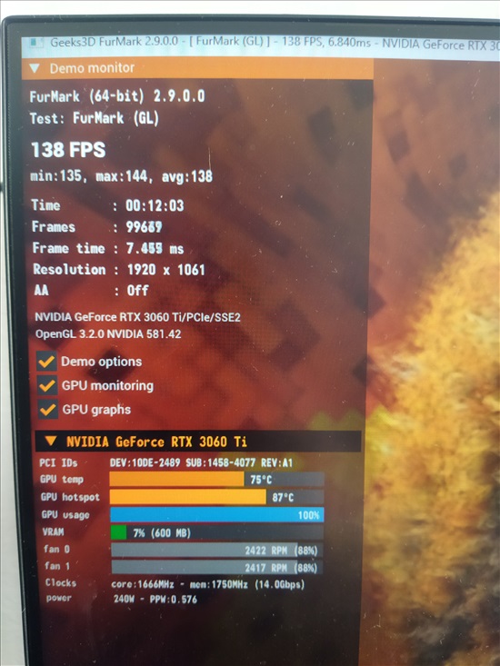 תמונה 6 ,NVIDIA GeForce RTX 3060 Ti 8Gb למכירה בנתניה מחשבים וציוד נלווה  כרטיס מסך