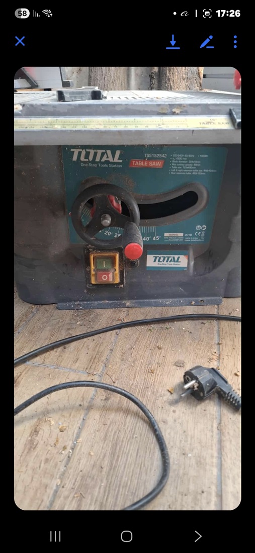 תמונה 2 ,מסור שולחן למכירה בחולון כלי עבודה  כלים לנגרות