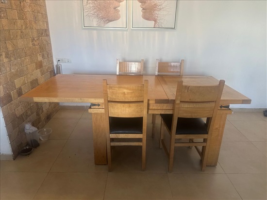 תמונה 6 ,פינת אוכל מעץ מייפל+ 4 כסאות למכירה ברמת גן ריהוט  פינת אוכל