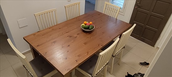 תמונה 3 ,שולחן אוכל מהמם מעץ מלא  למכירה בקדימה צורן ריהוט  שולחנות