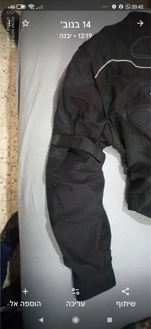 תמונה 3 ,מעיל לאופנוען מידה 2X למכירה ביבנה ציוד ספורט  אביזרי ספורט