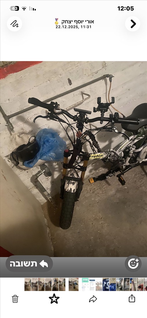 תמונה 3 ,אופניים חשמלים כורדישי 52 וולט למכירה בהרצליה אופניים  אופניים חשמליים