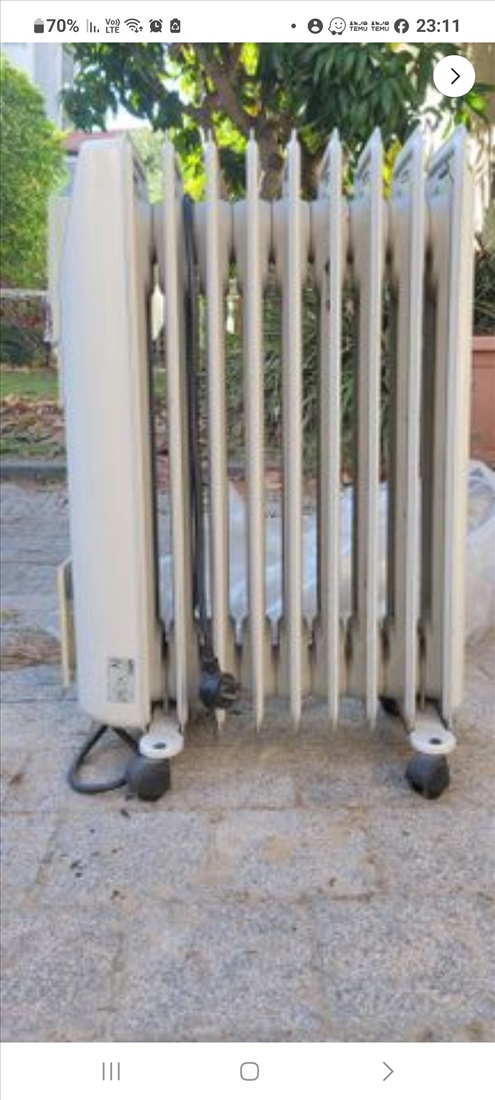 תמונה 1 ,רדיאטור למכירה ברמת גן מוצרי חשמל  רדיאטור