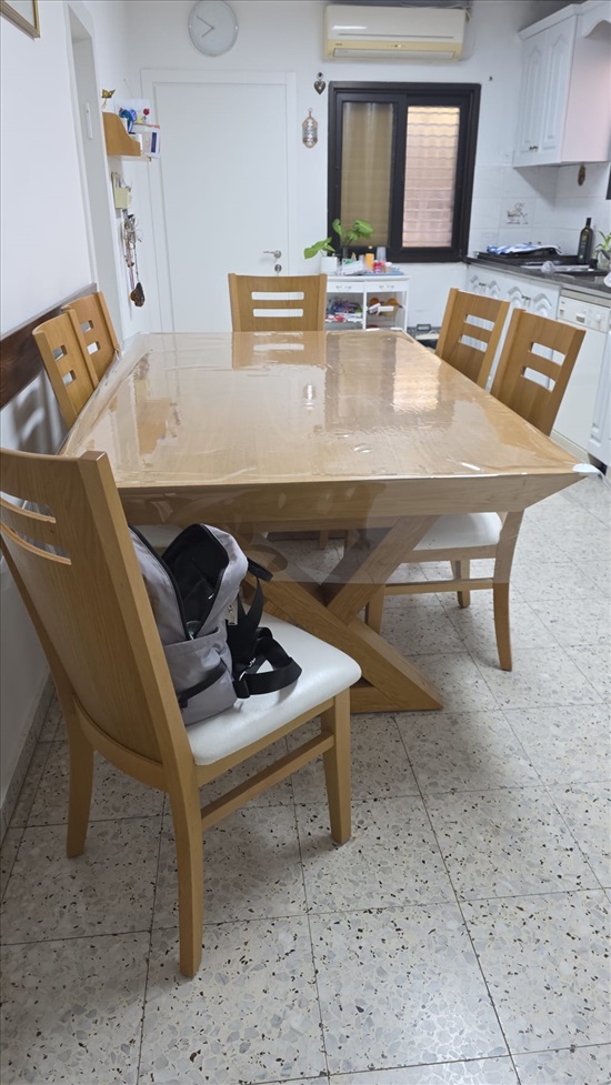 תמונה 1 ,שולחן מטבח מעץ אלון טבעי נפתח  למכירה בכפר נטר ריהוט  פינת אוכל
