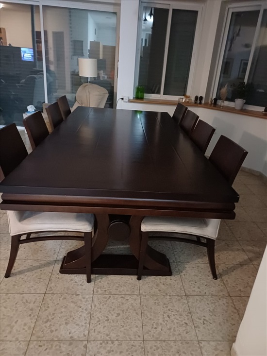 תמונה 1 ,שולחן אוכל + 8 כסאות למכירה בפרדס חנה כרכור ריהוט  פינת אוכל