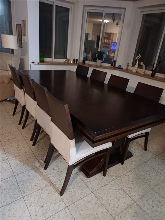 תמונה 2 ,שולחן אוכל + 8 כסאות למכירה בפרדס חנה כרכור ריהוט  פינת אוכל