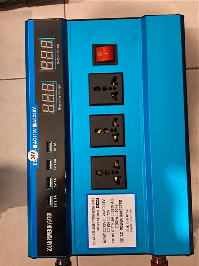 תמונה 1 ,ממיר זרם סולארי למכירה בתל אביב-יפו מוצרי חשמל  מטען לסוללות