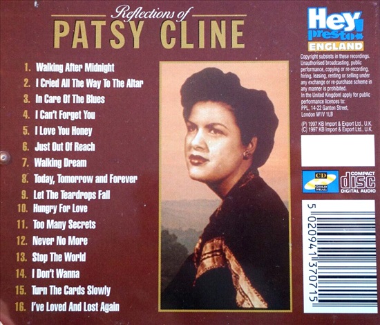 תמונה 2 ,Reflections of Patsy Cline  למכירה ברמת השרון מוסיקה וסרטים  cd