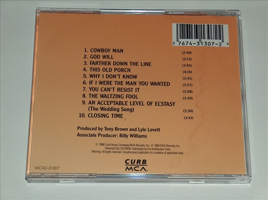 תמונה 2 ,Lyle Lovett  למכירה ברמת השרון מוסיקה וסרטים  cd