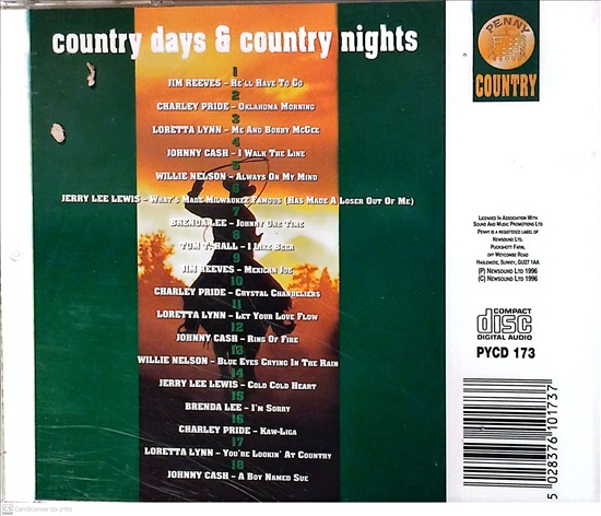 תמונה 2 ,Country Days & Country Nights  למכירה ברמת השרון מוסיקה וסרטים  cd