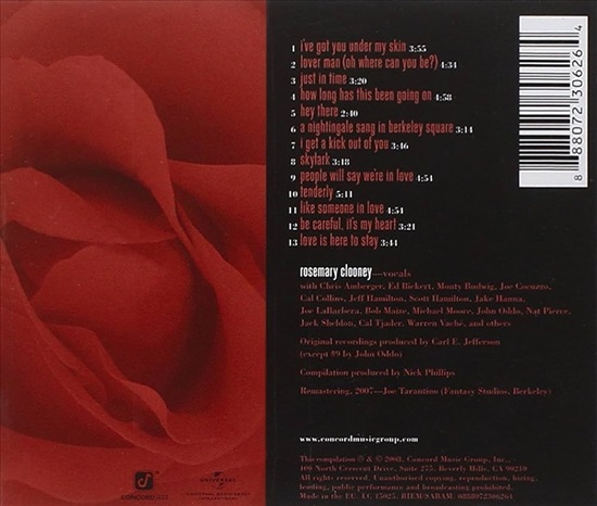 תמונה 2 ,Rosemary Clooney Sings For lov למכירה ברמת השרון מוסיקה וסרטים  cd