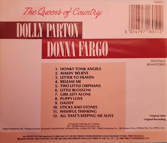 תמונה 2 ,Dolly Parton Donna Fargo למכירה ברמת השרון מוסיקה וסרטים  cd