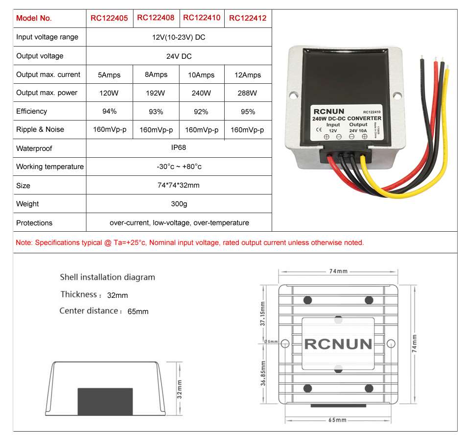 תמונה 2 ,ממיר DC TO DC 12V TO 24V 10A למכירה בפתח תקווה מוצרי חשמל  אחר