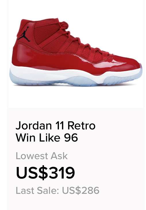 תמונה 1 ,Jordan 11 retro win like 96 למכירה ברמות  ביגוד ואביזרים  נעליים