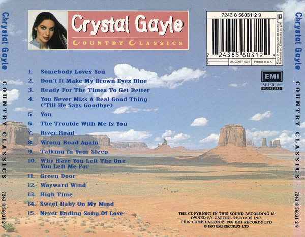 תמונה 2 ,Crystal Gayle Country Classics למכירה ברמת השרון אספנות  תקליטים ודיסקים