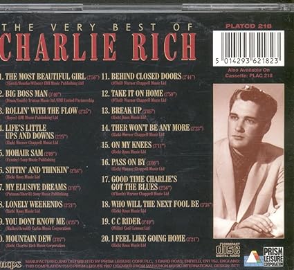 תמונה 2 ,The Very Best Of Charlie Rich למכירה ברמת השרון אספנות  תקליטים ודיסקים