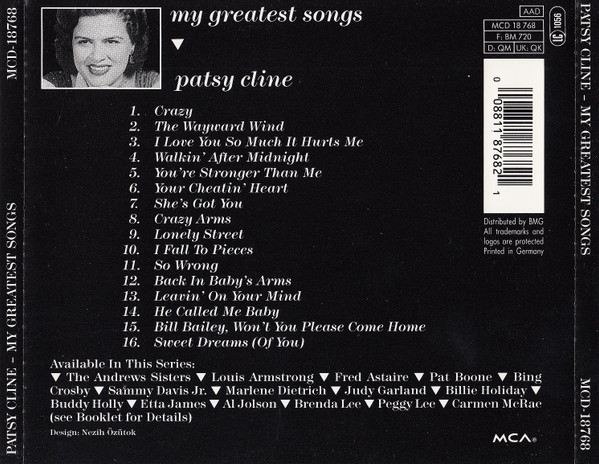 תמונה 2 ,Patsy Cline My Greatest Songs למכירה ברמת השרון אספנות  תקליטים ודיסקים
