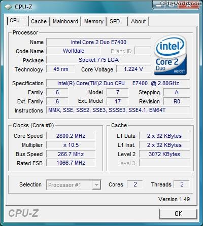 תמונה 1 ,intel E7400 CORE 2 DUE למכירה בפתח תקווה מחשבים וציוד נלווה  חומרה