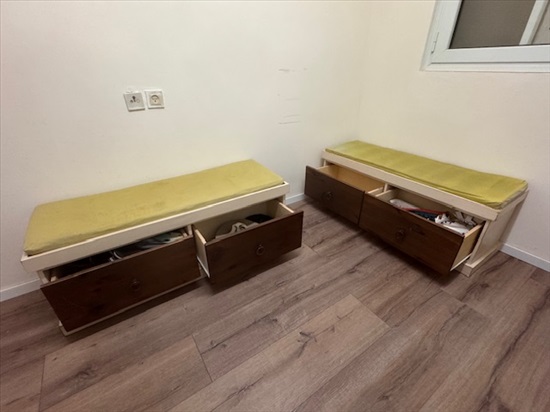 תמונה 3 ,שולחן כתיבה ספסלי אחסון-עץ מלא למכירה בשוהם ריהוט  שולחנות