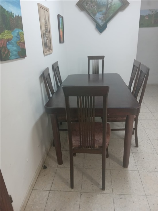 תמונה 1 ,שולחן לסלון כולל 6 כסאות למכירה בירושלים ריהוט  שולחנות