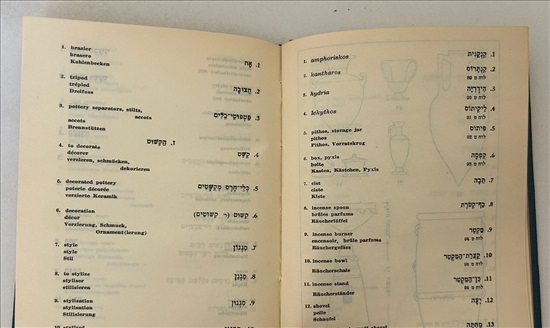 תמונה 7 ,מילון למונחי הקדרות 1950 למכירה בנתניה ספרות ומאמרים  ספרי עיון ואלבומים