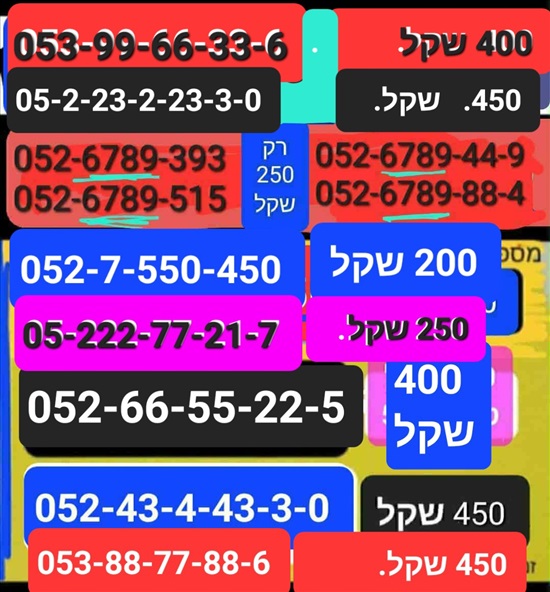 תמונה 8 ,מספר זהב למכירה בתל אביב סלולרי  מספרי זהב